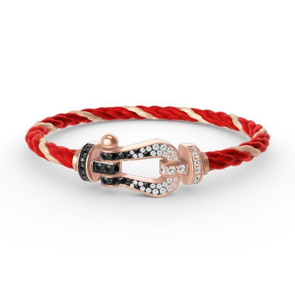 [Lumina]FORCE LARGE HORSESHOE BLACK WHITE DIAMOND BRACELET Lumina GOLD