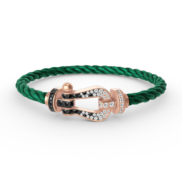 [Lumina]FORCE LARGE HORSESHOE BLACK WHITE DIAMOND BRACELET Lumina GOLD