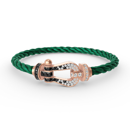 [Lumina]FORCE LARGE HORSESHOE BLACK WHITE DIAMOND BRACELET Lumina GOLD