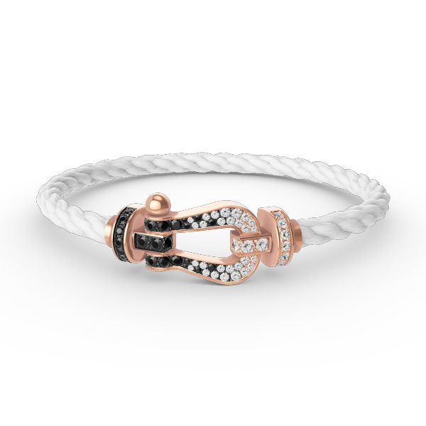 [Lumina]FORCE LARGE HORSESHOE BLACK WHITE DIAMOND BRACELET Lumina GOLD