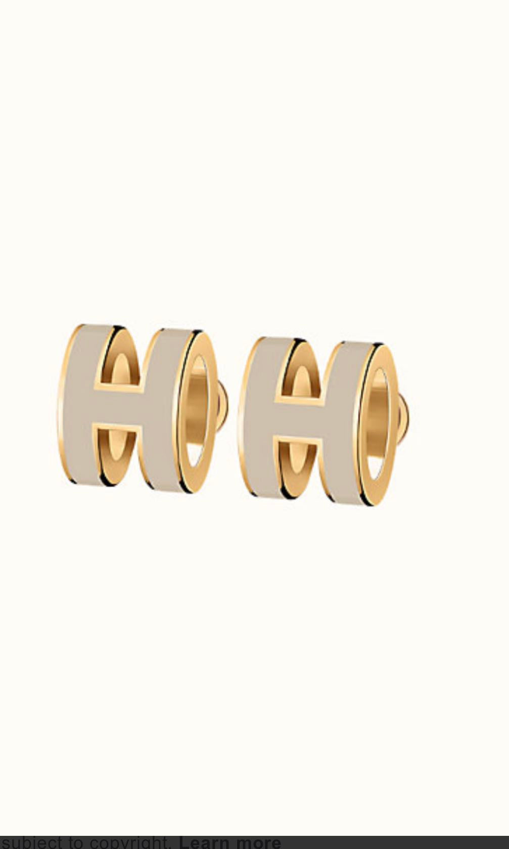 [Lumina]MINI POP H GOLD EARRINGS GREY
