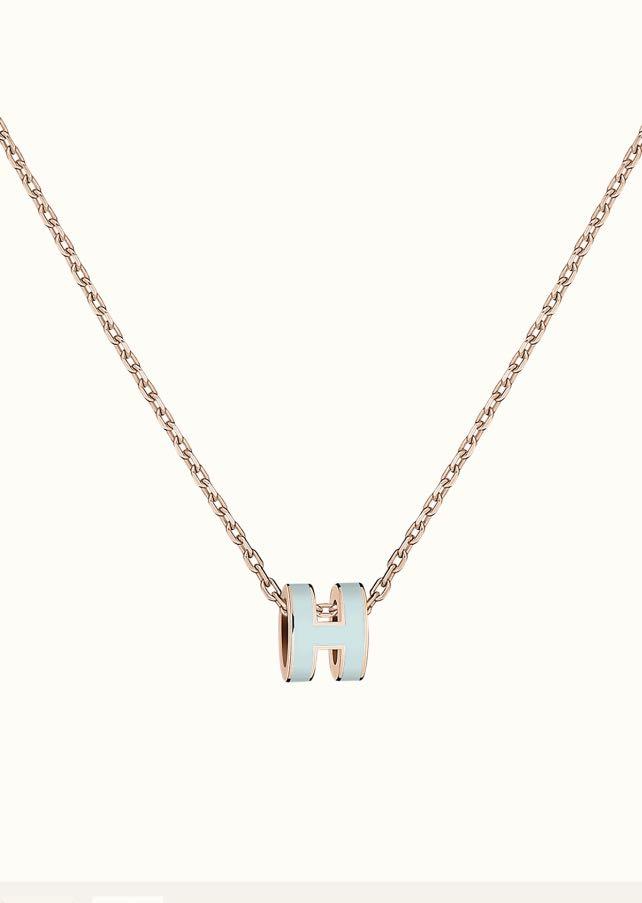 [Lumina]POP H LIGHT BLUE NECKLACE