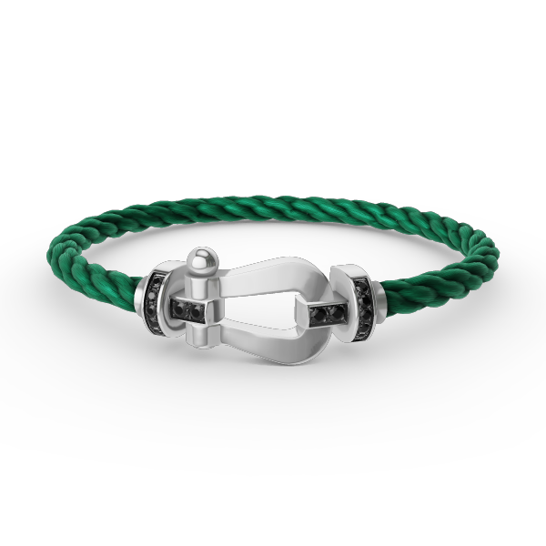 [Lumina]FORCE LARGE HORSESHOE BLACK DIAMOND BRACELET SILVER