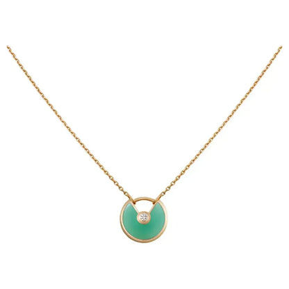[Lumina]AMULETTE GOLD MALACHITE NECKLACE
