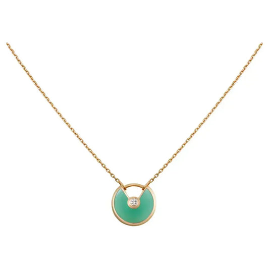 [Lumina]AMULETTE GOLD MALACHITE NECKLACE