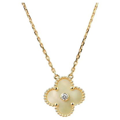 [Lumina]CLOVER 15MM DIAMOND GOLD MOTHER OF PEARL NECKLACE