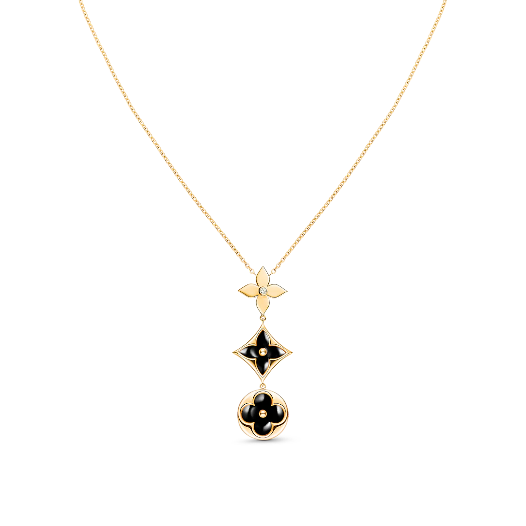 [Lumina]STAR AND SUN ONYX PINK GOLD NECKLACE