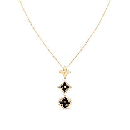 [Lumina]STAR AND SUN ONYX PINK GOLD NECKLACE