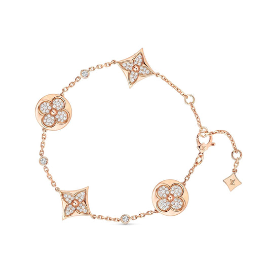 [Lumina]STAR AND SUN 4 MOTIFS GOLD DIAMONDS BRACELET