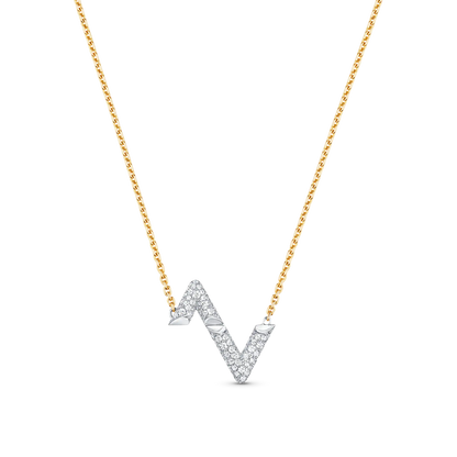 [Lumina]VOLT SILVER DIAMOND PEDANT NECKLACE