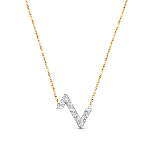 [Lumina]VOLT SILVER DIAMOND PEDANT NECKLACE