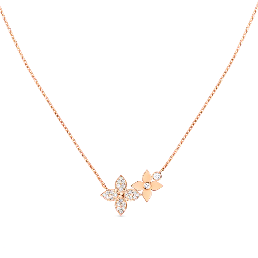 [Lumina]STAR BLOSSOM NECKLACE PINK GOLD DIAMONDS