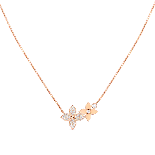 [Lumina]STAR BLOSSOM NECKLACE PINK GOLD DIAMONDS