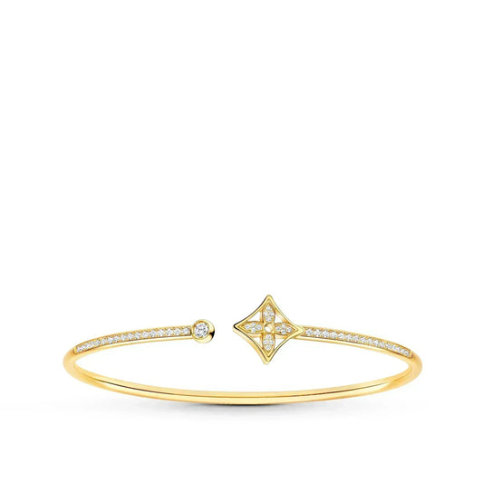 [Lumina]IDYLLE GOLD OPEN BRACELET DIAMOND PAVED