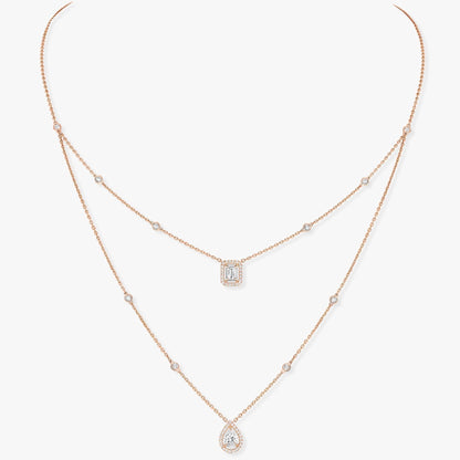 [Lumina]MY TWIN 2 ROW DIAMOND NECKLACE