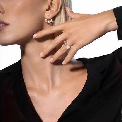 [Lumina] My Twin Trio  Diamond Earrings