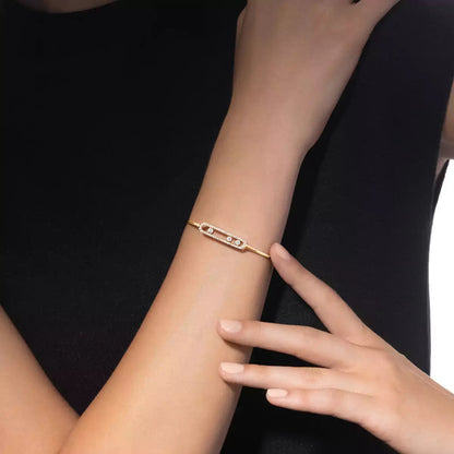 [Lumina]Move Pavé Diamond Bangle Bracelet M
