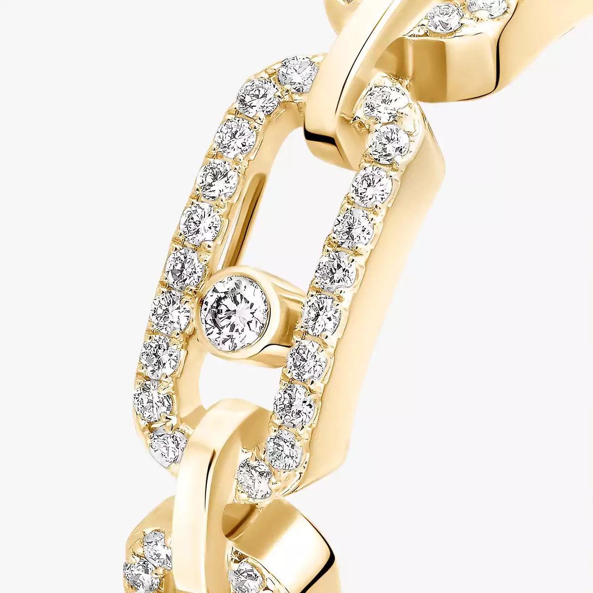 [Lumina]Move Link Pave_-Set Diamond Ring in Gold