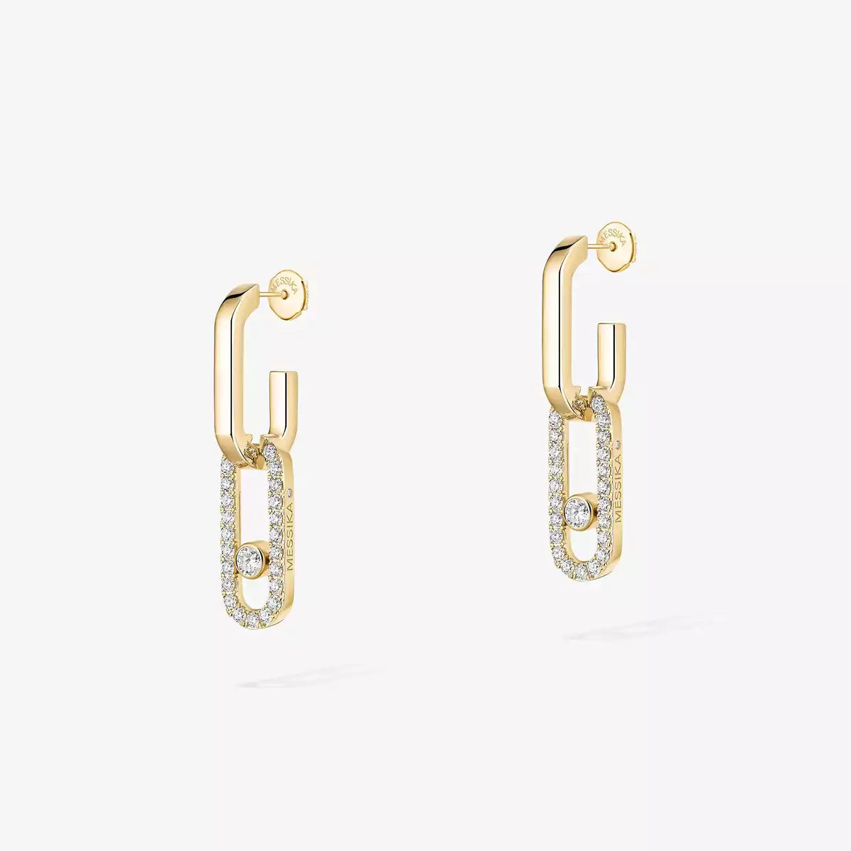 [Lumina]Move Link Diamond Earrings