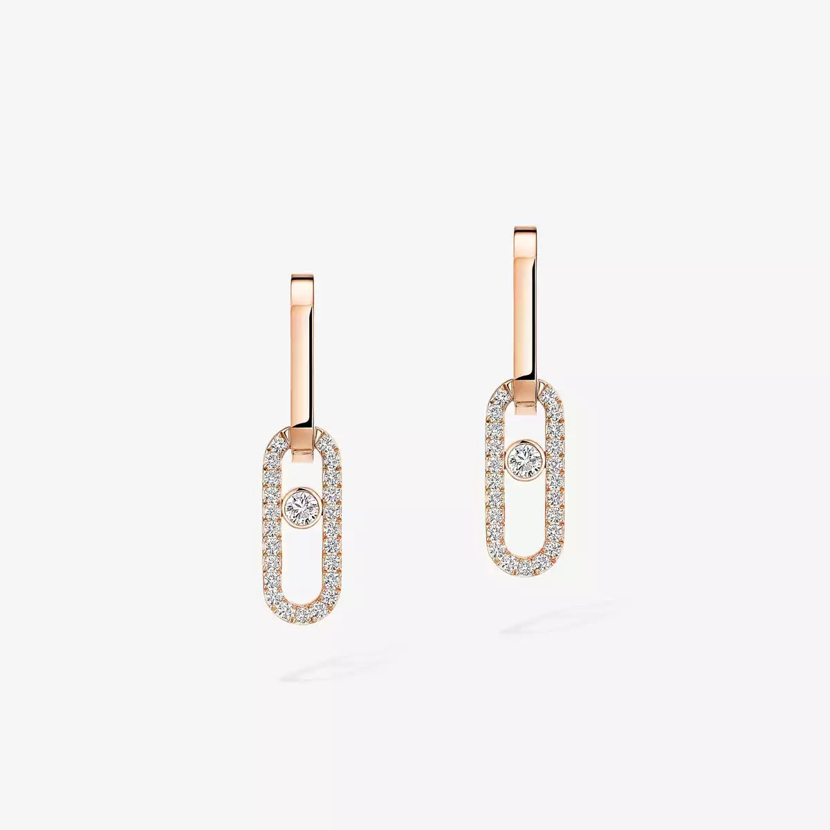 [Lumina]Move Link Diamond Earrings