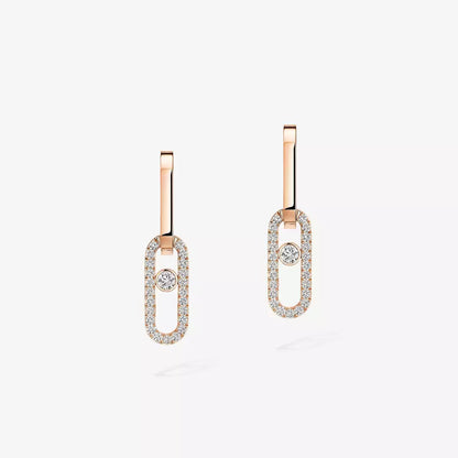 [Lumina]Move Link Diamond Earrings