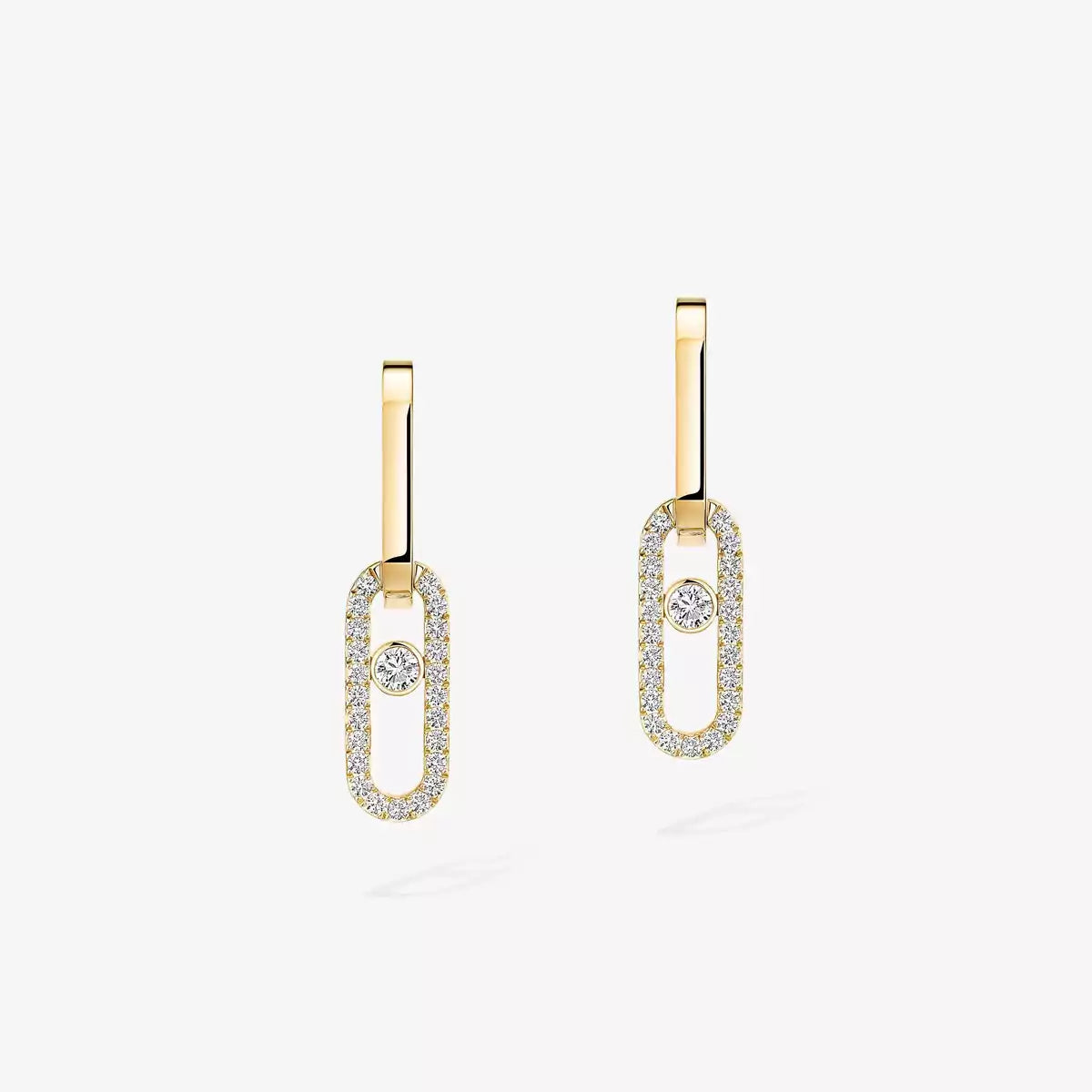 [Lumina]Move Link Diamond Earrings