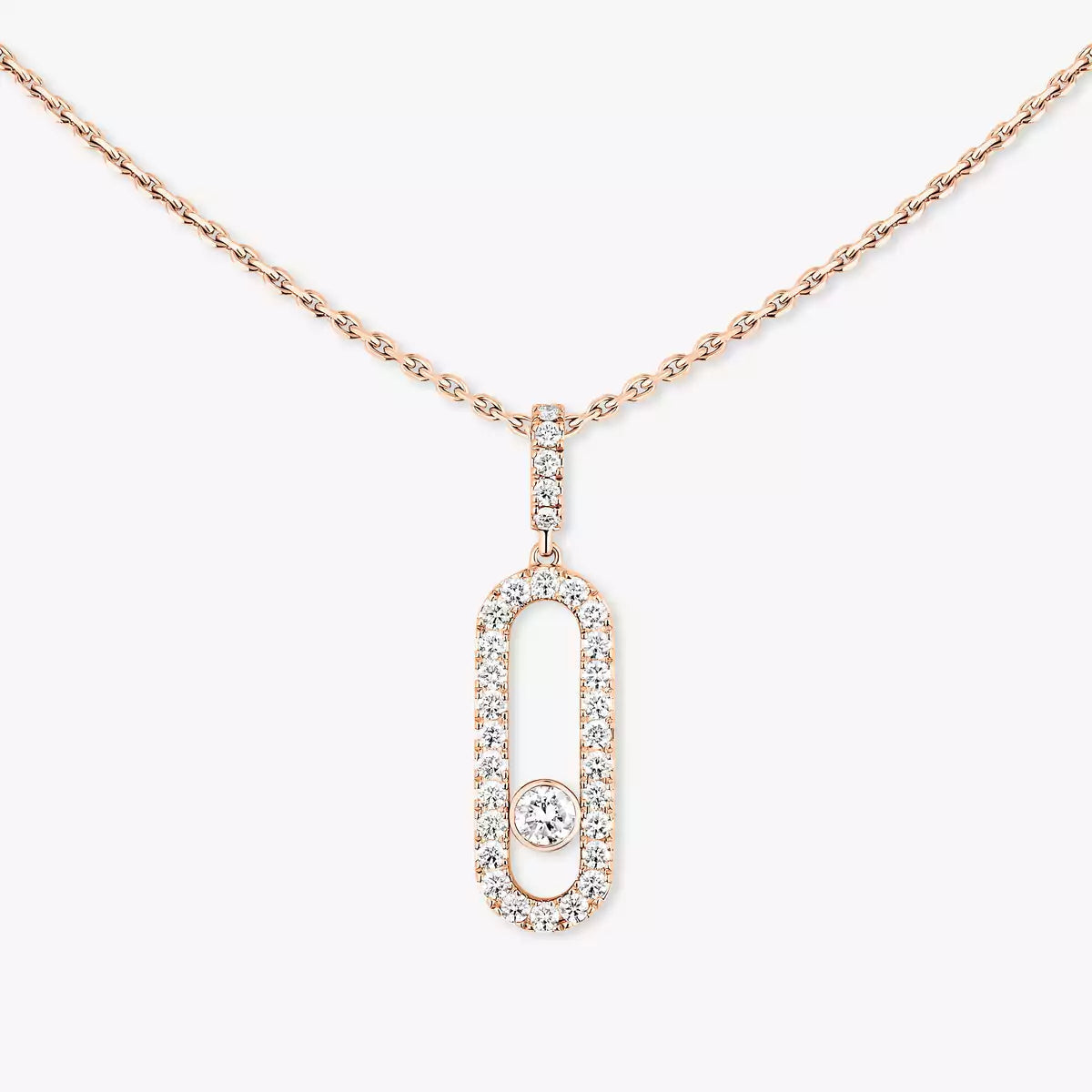 [Lumina]Move Uno Diamond Necklace in Rose Gold