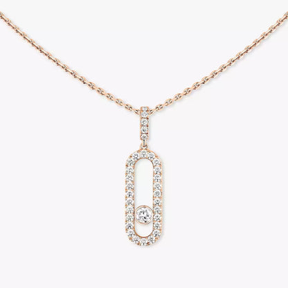 [Lumina]Move Uno Diamond Necklace in Rose Gold