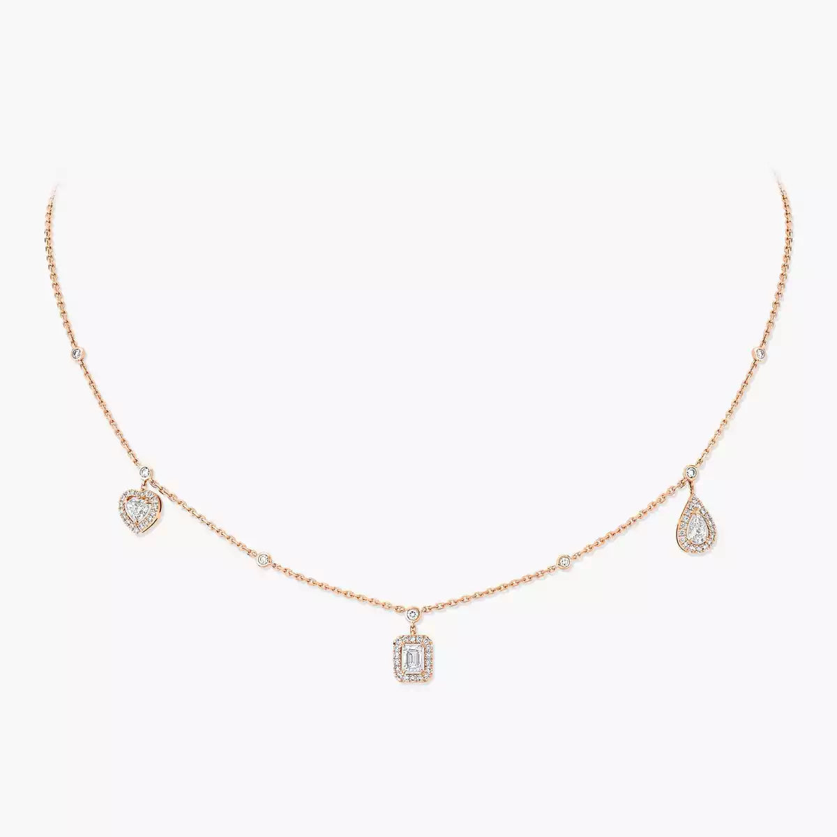 [Lumina]My Twin Diamond Necklace in Silver