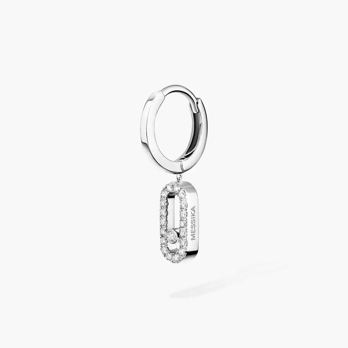 [Lumina]Move Uno Single Diamond Hoop Earring
