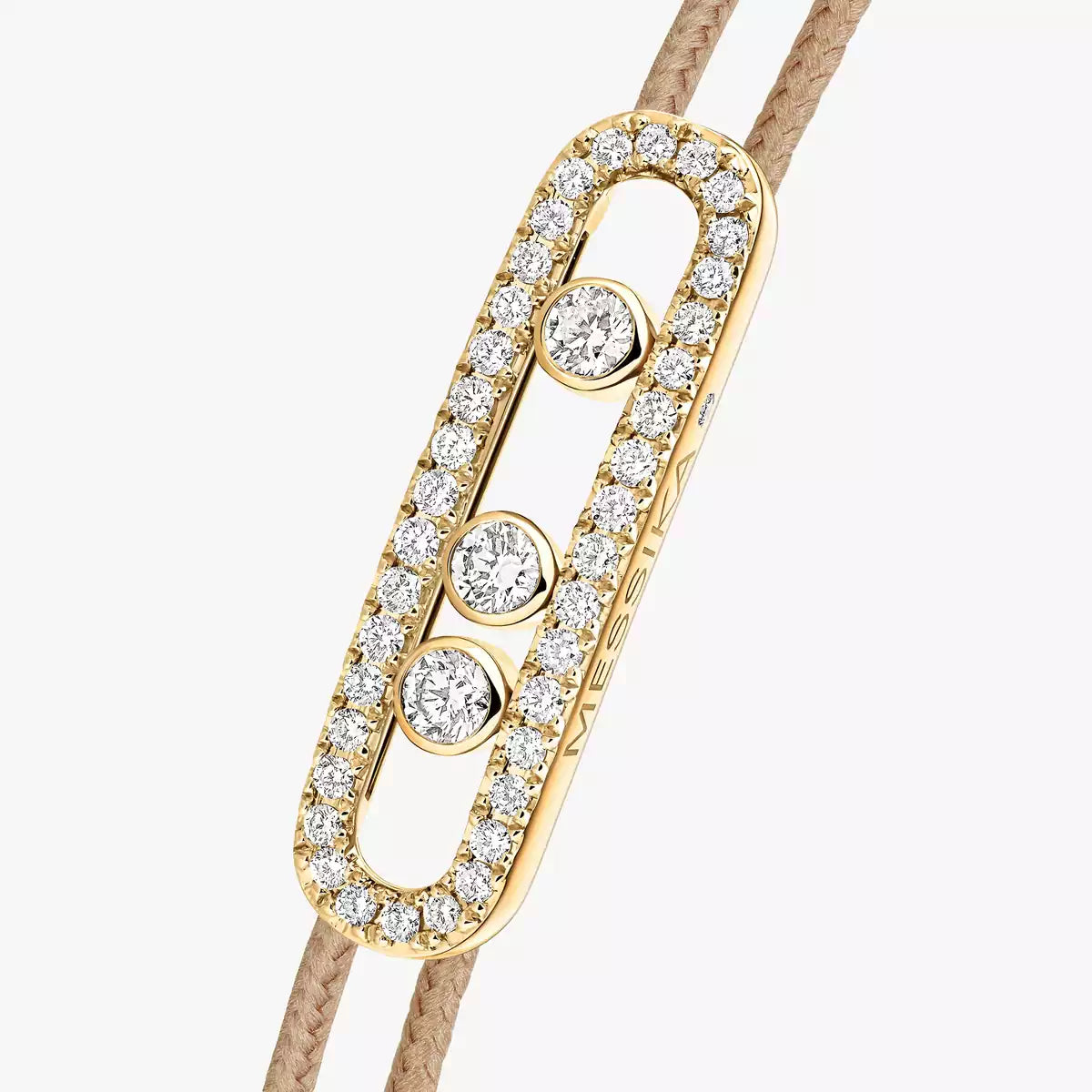 [Lumina]Messika Care(s) pink cord pavé bracelet