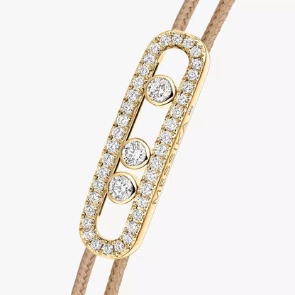 [Lumina]Messika Care(s) pink cord pavé bracelet