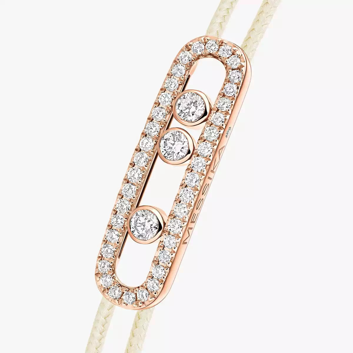 [Lumina]Messika Care(s) pink cord pavé bracelet