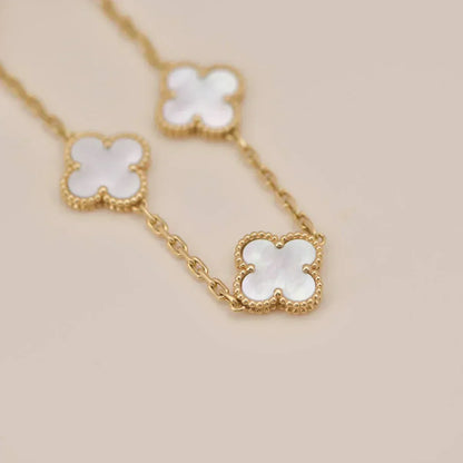 [Lumina]CLOVER WHITE PEARL MOP 5 MOTIF BRACELET COLLECTION