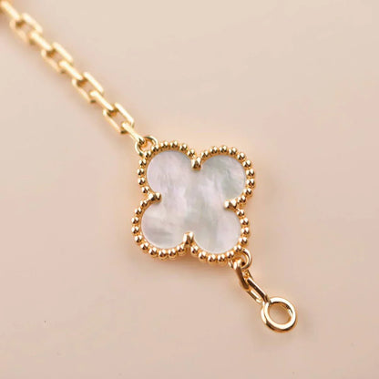[Lumina]CLOVER WHITE PEARL MOP 5 MOTIF BRACELET COLLECTION