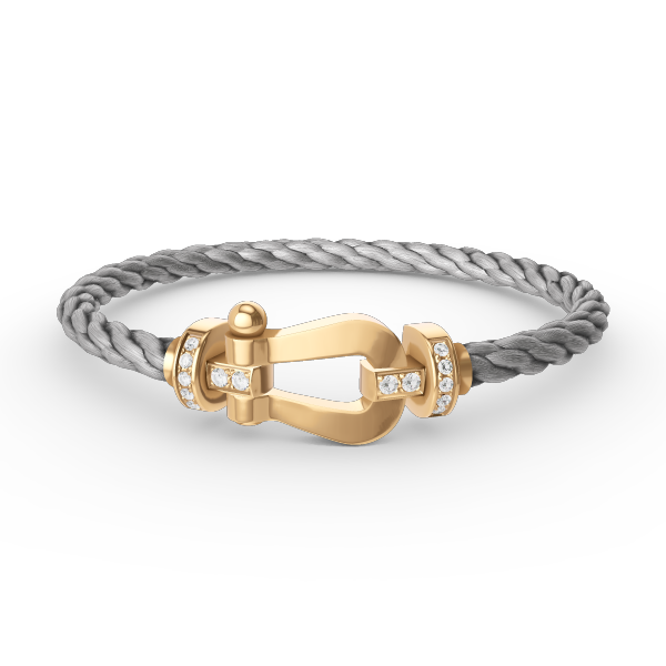 [Lumina]FORCE LARGE HORSESHOE HALF DIAMOND BRACELET GOLD