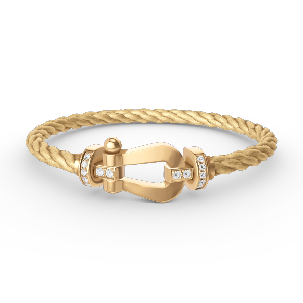 [Lumina]FORCE LARGE HORSESHOE HALF DIAMOND BRACELET GOLD