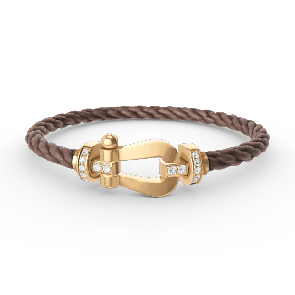 [Lumina]FORCE LARGE HORSESHOE HALF DIAMOND BRACELET GOLD