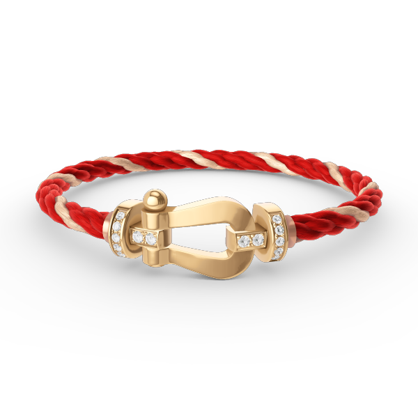 [Lumina]FORCE LARGE HORSESHOE HALF DIAMOND BRACELET GOLD