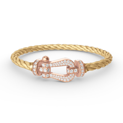 [Lumina]FORCE LARGE HORSESHOE FULL DIAMOND BRACELET Lumina GOLD