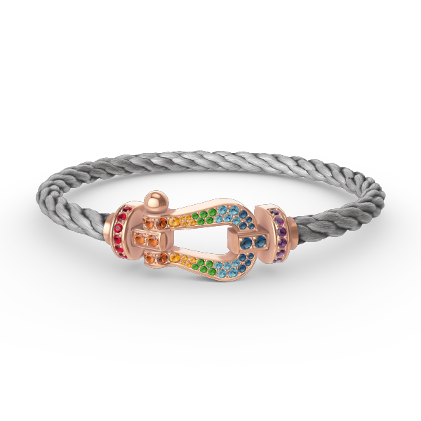 [Lumina]FORCE LARGE HORSESHOE  COLORED DIAMOND BRACELET Lumina GOLD