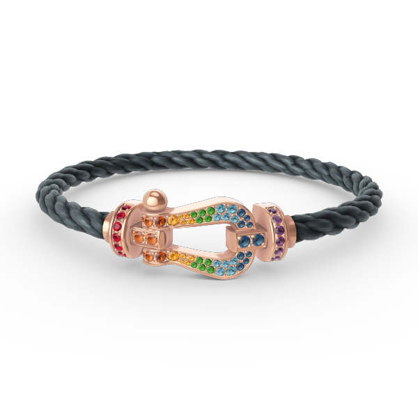 [Lumina]FORCE LARGE HORSESHOE  COLORED DIAMOND BRACELET Lumina GOLD