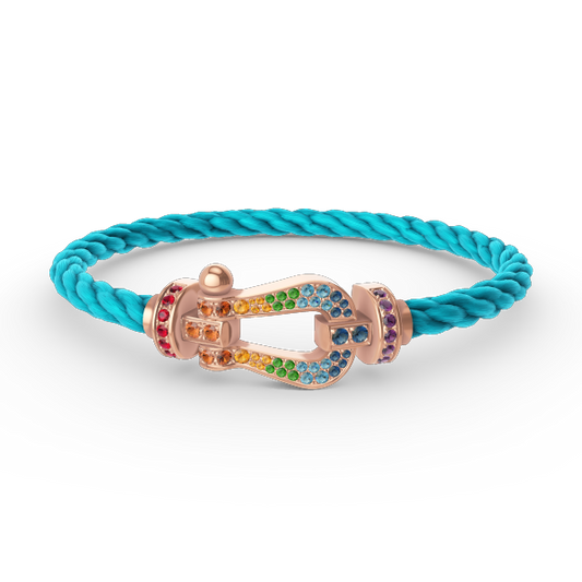 [Lumina]FORCE LARGE HORSESHOE  COLORED DIAMOND BRACELET Lumina GOLD