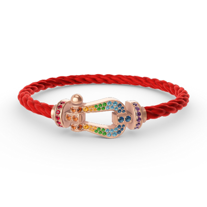 [Lumina]FORCE LARGE HORSESHOE  COLORED DIAMOND BRACELET Lumina GOLD
