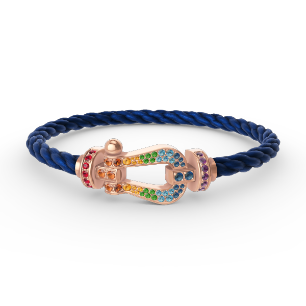 [Lumina]FORCE LARGE HORSESHOE  COLORED DIAMOND BRACELET Lumina GOLD