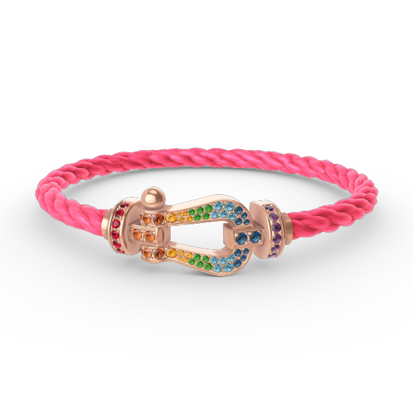 [Lumina]FORCE LARGE HORSESHOE  COLORED DIAMOND BRACELET Lumina GOLD