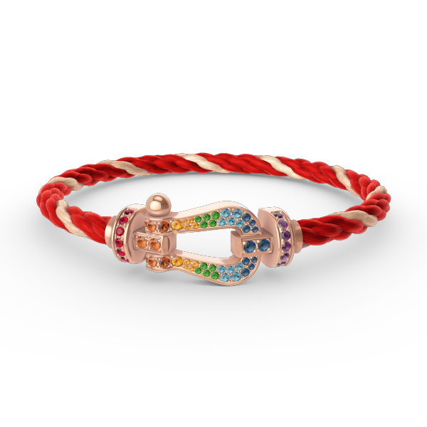 [Lumina]FORCE LARGE HORSESHOE  COLORED DIAMOND BRACELET Lumina GOLD