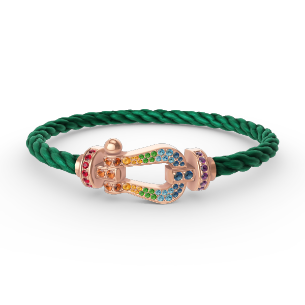 [Lumina]FORCE LARGE HORSESHOE  COLORED DIAMOND BRACELET Lumina GOLD