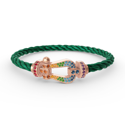 [Lumina]FORCE LARGE HORSESHOE  COLORED DIAMOND BRACELET Lumina GOLD