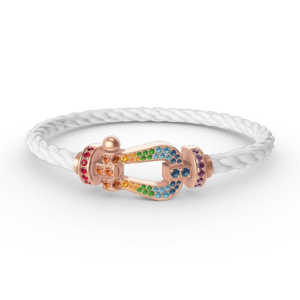 [Lumina]FORCE LARGE HORSESHOE  COLORED DIAMOND BRACELET Lumina GOLD